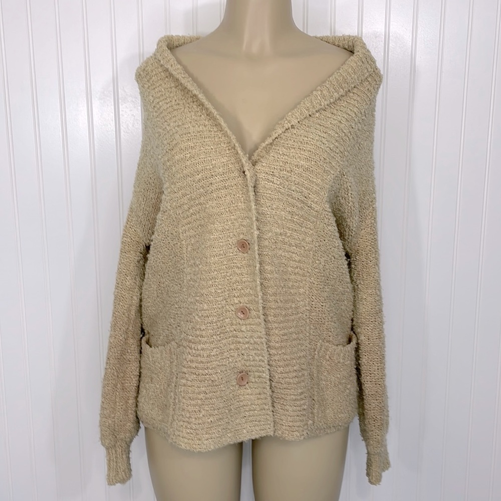 Vintage Jason Maxwell Cardigan Grandpa Granny Slouchy Medium Cream/Tan